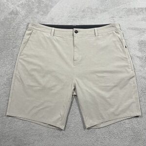 Vuori Aim Shorts Mens 38 Beige V368 Chino Golf Stretch Lightweight Performance